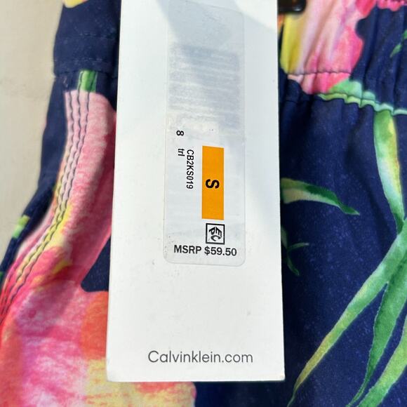 Calvin Klein Stretch E Board Shorts Swim Trunks Floral CB2KS019 Men’s Small NWT - Picture 10 of 11